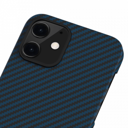 Кевларовый чехол Pitaka MagEZ Case для iPhone 12 Mini (черно-синий)