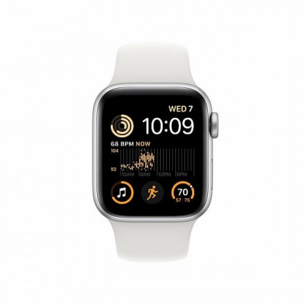 Apple Watch SE 2022, 40 мм спортивный ремешок (белый)