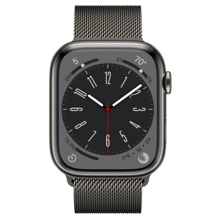 Часы Apple Watch Series 8, 45 мм Milanese Loop (Graphite Stainless)