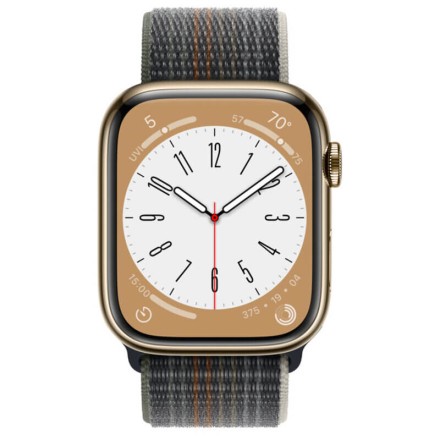Часы Apple Watch Series 8, 45 мм Midnight Sport loop (Gold Stainless)