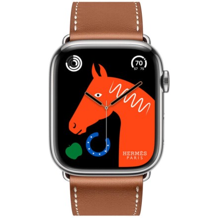 Часы Apple Watch Series 8, 45 мм Hermès Gold Single Tour (Silver Stainless)