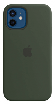 Чехол для iPhone 12 Silicon Case Protect (кипрский зеленый)