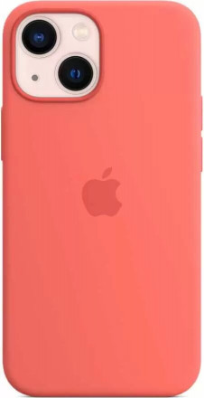 Чехол силиконовый для iPhone 13 mini Apple MagSafe (розовый помело)