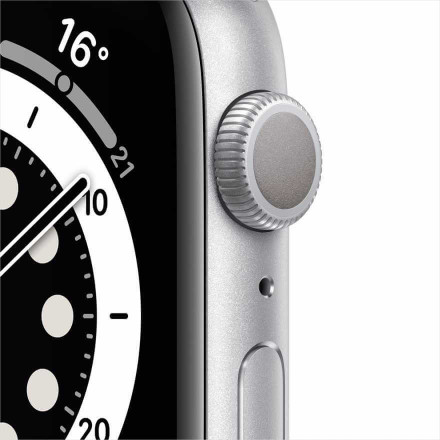 Часы Apple Watch Series 6 44 мм корпус из алюминия спортивный ремешок (серебристые)