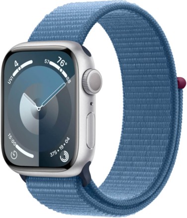 Часы Apple Watch Series 9, 41 мм спортивный ремешок (ледяной синий)