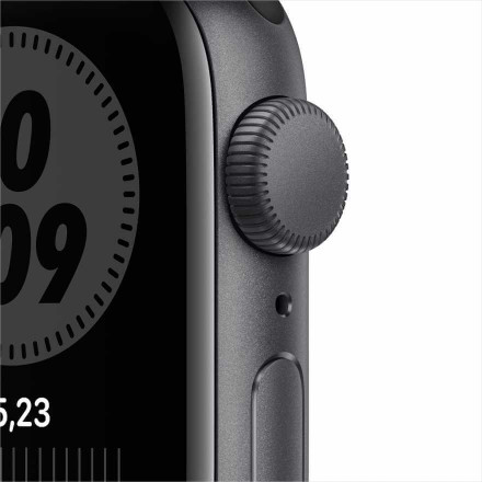 Часы Apple Watch Nike Series 6 44 мм корпус из алюминия спортивный ремешок (серый космос)