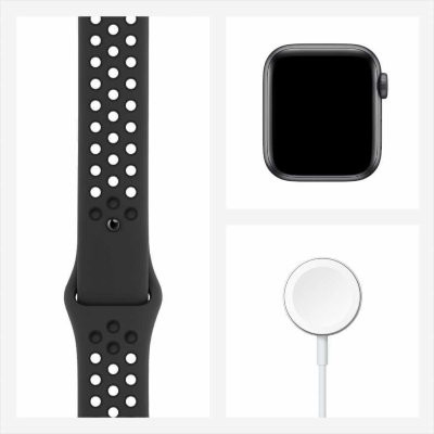 Часы Apple Watch Nike Series 6 40 мм корпус из алюминия спортивный ремешок (серый космос)