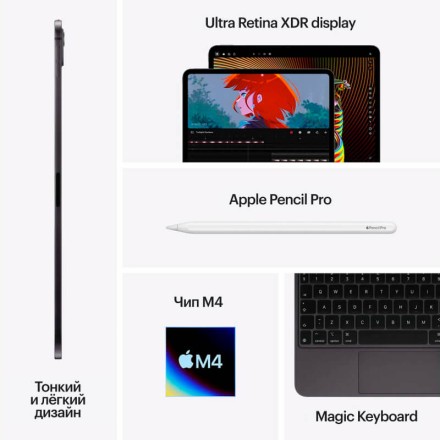 Планшет Apple iPad Pro 11" 2Tb (2024) Wi-Fi серебристый