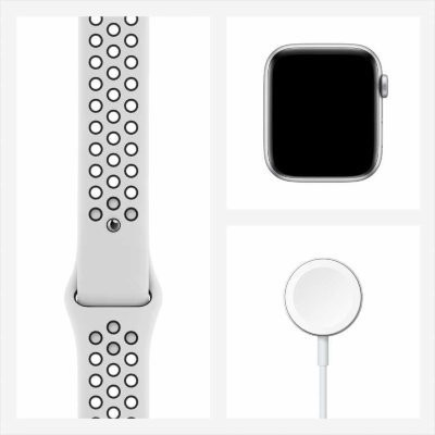 Часы Apple Watch Nike Series 6 40 мм корпус из алюминия спортивный ремешок (серебристые)