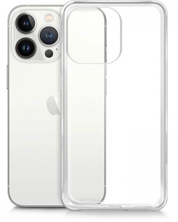 Силиконовый прозрачный чехол для Apple iPhone 14 Pro