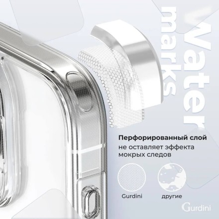 Чехол накладка для iPhone 16 Gurdini Alba Series Protective (серый)