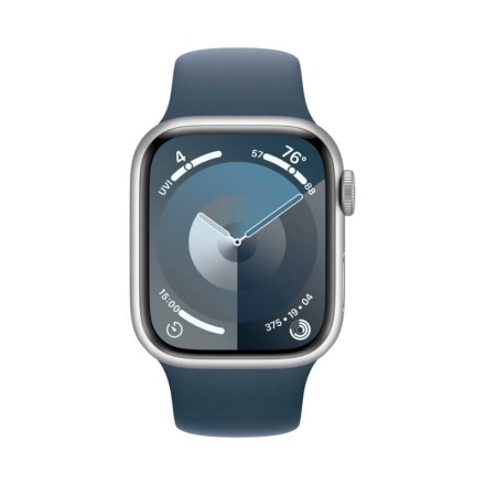 Часы Apple Watch Series 9, 45 мм спортивный ремешок (грозовой синий), размер S/M