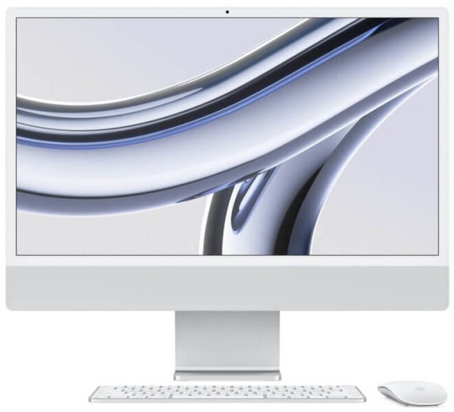 Моноблок Apple iMac 24" Retina 4,5K (M3 8C CPU, 8C GPU) 16/512GB SSD серебристый