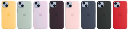 Силиконовый чехол для Apple iPhone 14 Plus (цвет в ассортименте)