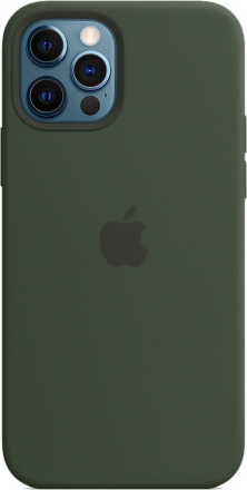 Силиконовый чехол Apple MagSafe для iPhone 12/12 Pro (кипрский зелёный)