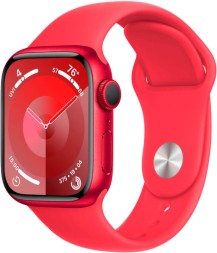 Apple Watch Series 9, 45 мм спортивный ремешок (PRODUCT)RED, размер S/M