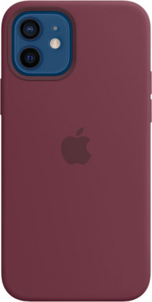 Силиконовый чехол Apple MagSafe для iPhone 12/12 Pro (сливовый)