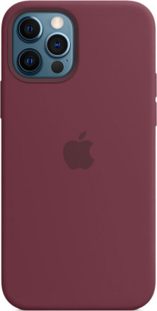Силиконовый чехол Apple MagSafe для iPhone 12/12 Pro (сливовый)