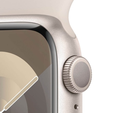 Часы Apple Watch Series 9, 41 мм спортивный ремешок (сияющая звезда), размер M/L
