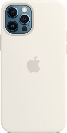 Силиконовый чехол Apple MagSafe для iPhone 12 Pro Max (белый)