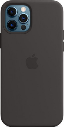 Силиконовый чехол Apple MagSafe для iPhone 12 Pro Max (чёрный)