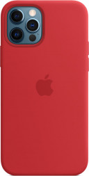 Силиконовый чехол Apple MagSafe для iPhone 12 Pro Max (красный)