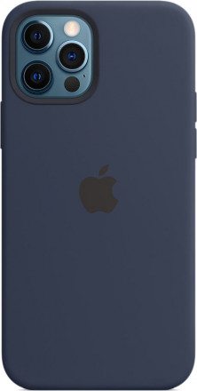Силиконовый чехол Apple MagSafe для iPhone 12 Pro Max (тёмный ультрамарин)