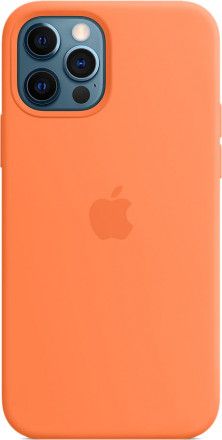 Силиконовый чехол Apple MagSafe для iPhone 12 Pro Max (кумкват)