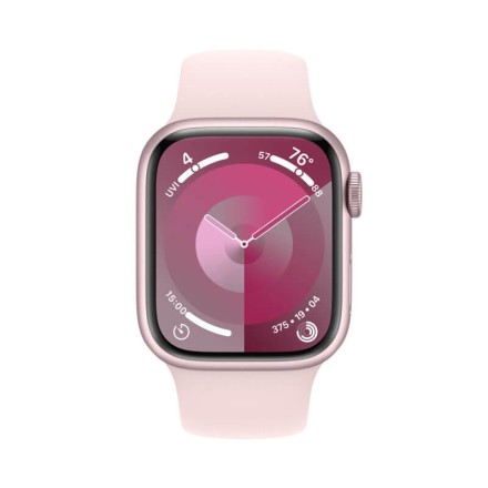 Часы Apple Watch Series 9, 41 мм спортивный ремешок (нежно-розовый), размер S/M