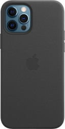 Кожаный чехол Apple MagSafe для iPhone 12/12 Pro (черный)