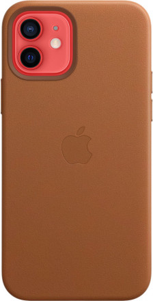 Кожаный чехол Apple MagSafe для iPhone 12/12 Pro (золотисто-коричневый)