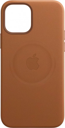Кожаный чехол Apple MagSafe для iPhone 12 Pro Max (золотисто-коричневый)