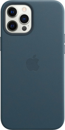 Кожаный чехол Apple MagSafe для iPhone 12 Pro Max (балтийский синий)