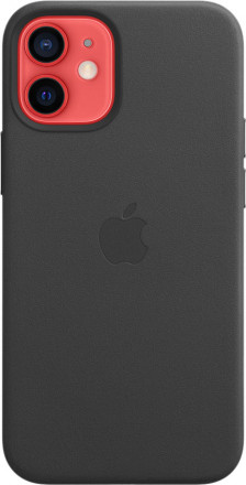 Кожаный чехол Apple MagSafe для iPhone 12 Mini (черный)