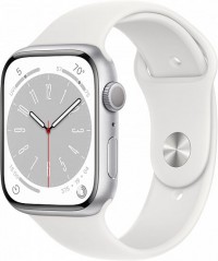 Часы Apple Watch Series 8, 45 мм (серебристый) спортивный ремешок (MP6N3)