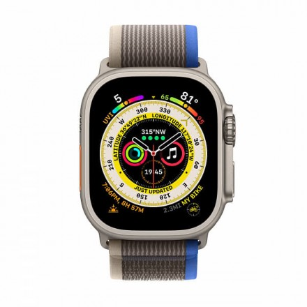 Apple Watch Ultra GPS + Cellular, 49 мм ремешок Trail (сине/серый)