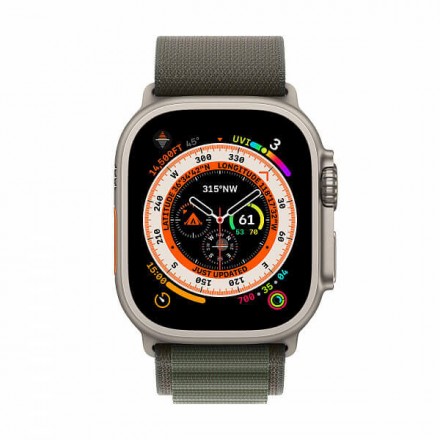 Apple Watch Ultra GPS + Cellular, 49 мм ремешок Alpine (зеленый)