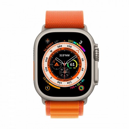 Apple Watch Ultra GPS + Cellular, 49 мм ремешок Alpine (оранжевый)