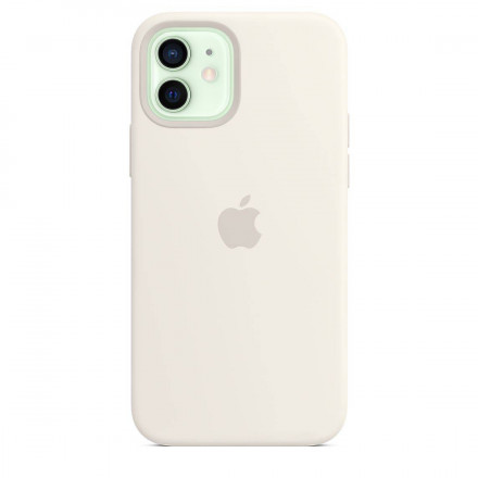 Чехол для iPhone 12 Silicon Case Protect (бежевый)