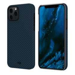 Кевларовый чехол Pitaka MagEZ Case для iPhone 12 Pro Max (черно-синий)