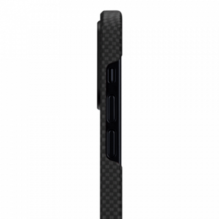 Кевларовый чехол Pitaka MagEZ Case для iPhone 12 Pro Max (черно-серый, шахматное плетение)